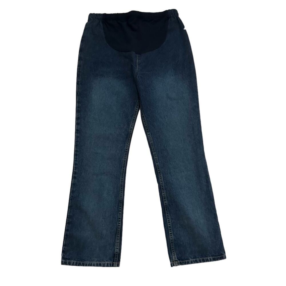 Motherhood Maternity Jeans Pants Dark Blue Wash Straight Leg Denim Small NEW